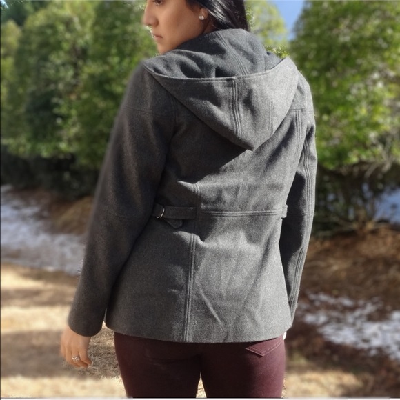 Clearance‼️EXPRESS HOODED ZIP UP WOOL JACKET - Picture 4 of 8